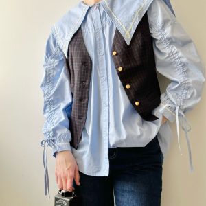 Agatha Navy Waistcoat (Petite)