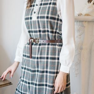 Lace Checked Pinafore