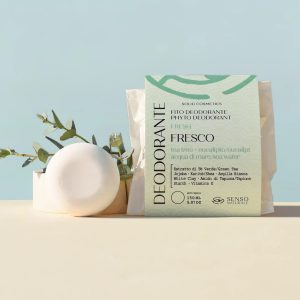 Natural Solid Deodorant FRESH scent TEA TREE + EUCALYPTUS + SEA WATER