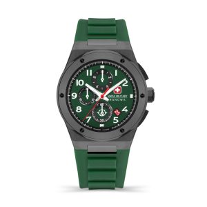 SONORAN CHRONOGreen Silicone 42mm men's watch - Swiss Made