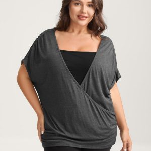 Supersoft 2-In-1 Plain Knit Top
