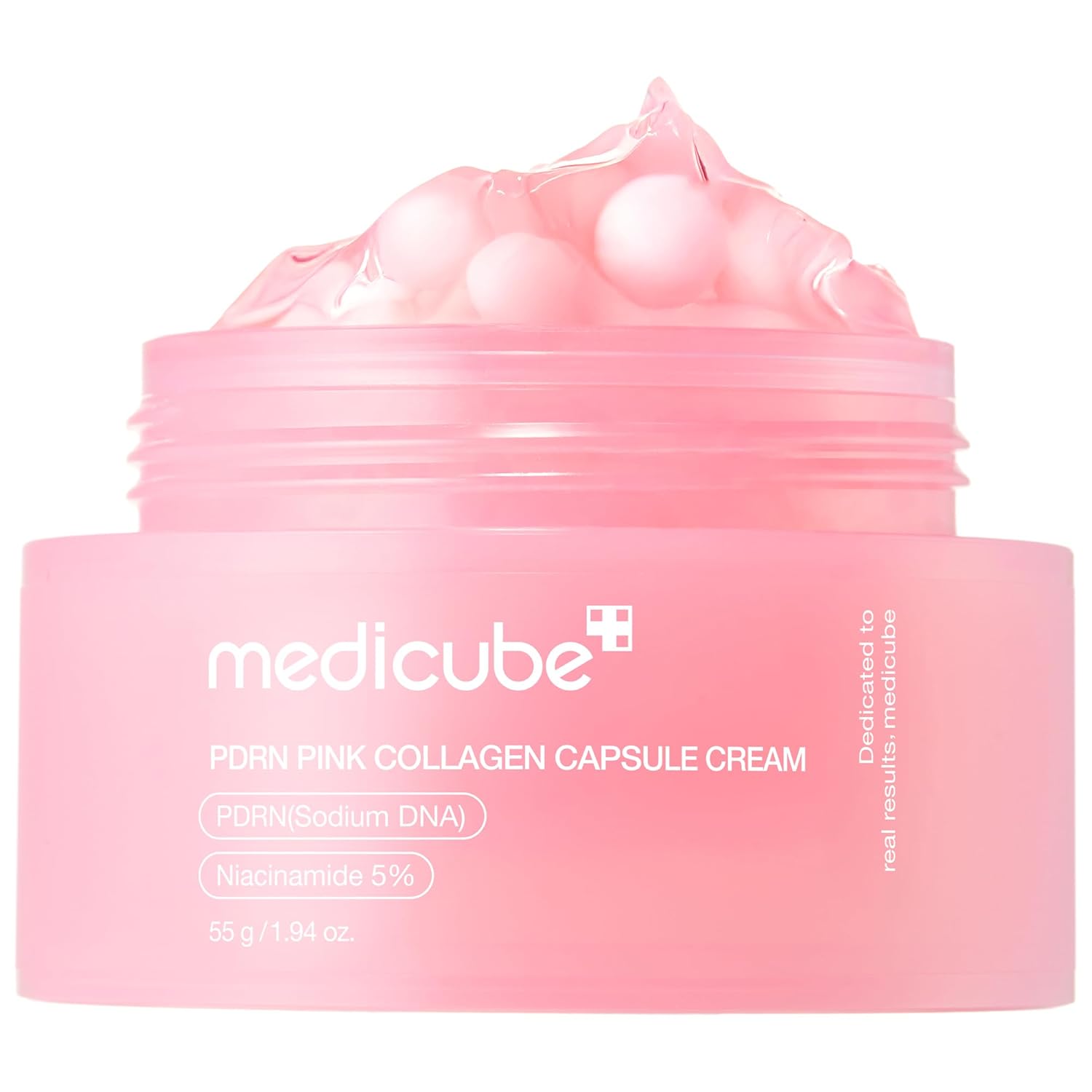 medicube Salmon DNA PDRN Pink Collagen Capsule Cream Face Moisturizer | Lightweight Moisturizing Cream | PDRN Niacinamide for Uneven Skin Tone Glow hydration | Korean Skin Care 194 oz
