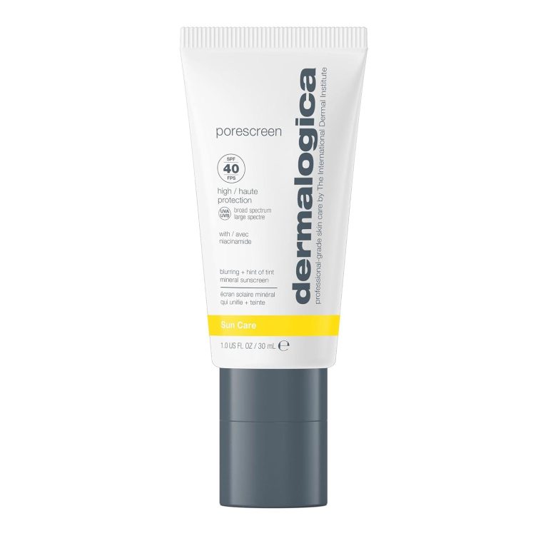 Dermalogica Porescreen Mineral Sunscreen SPF 40 for Face, Sun Protector and Pore Supporting Primer with Zinc Oxide, Multitasking Premakeup Sunblock – 1 fl oz