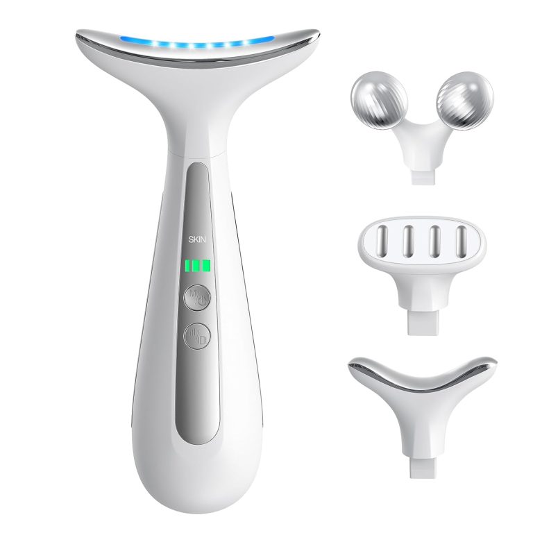 Multi-Functional Beauty Device – 4-in-1 Face, Neck, Eye & Body Massager | Red Light Therapy | Skin Lifting & Firming | Wrinkle & Dark Circle Reducer | Portable Face Sculpting Tool