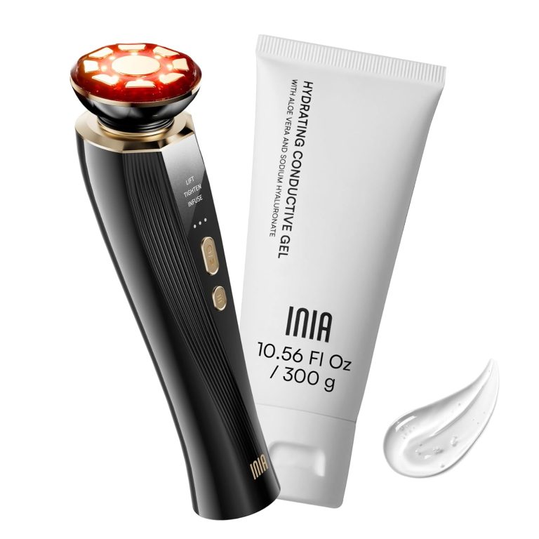 3 in 1 Red Light Therapy for Face and Neck Skin Tightening Device True Beauty Glow Facial Massager for Skin Care Effective Wrinkle Reduction Anti Aging with Lifting Tightening Infusing