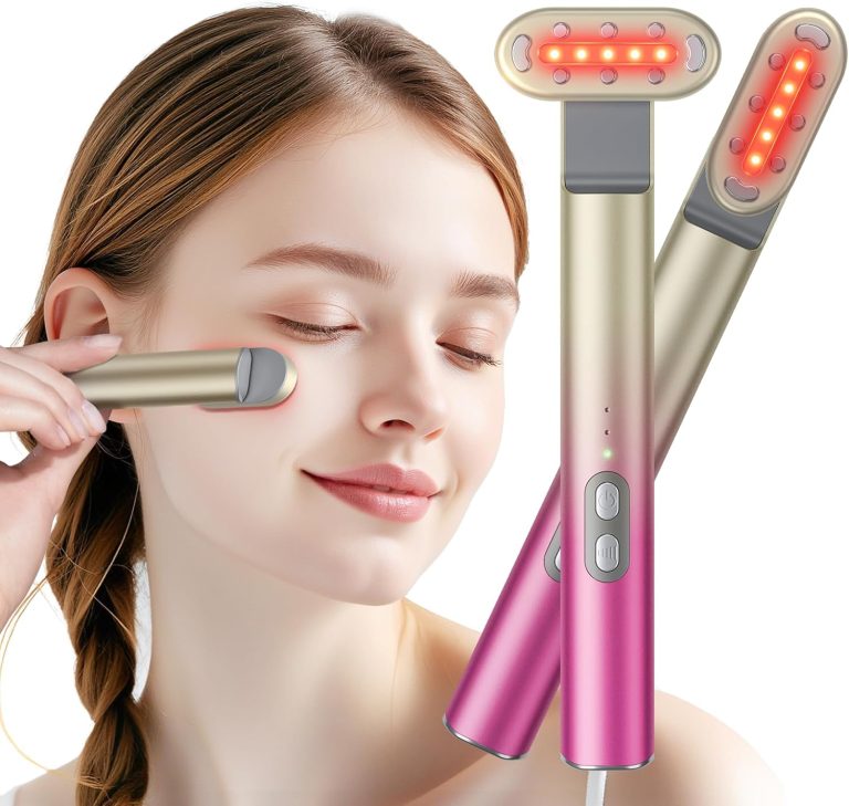 7 in 1 Red Light TherapyRed Light Therapy for Face Eye Skincare Equipment at HomeRed for Skincare Blue Rejuvenation Tool Gradient Purple Pink