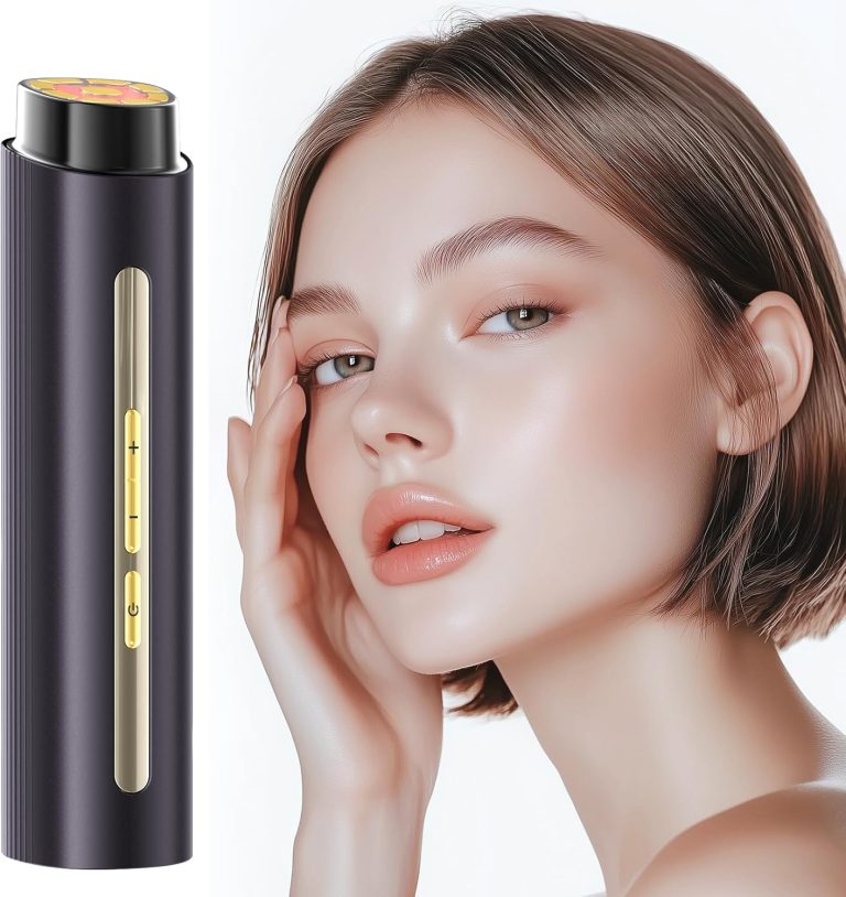 Microcurrent Facial Device BNU 3 in 1 Light Therapy Beauty Massager for Wrinkle Lifting Firming Puffiness Reduction and Promote Absorption 4 Level Skin Tightening Machine for Face Neck and Eye