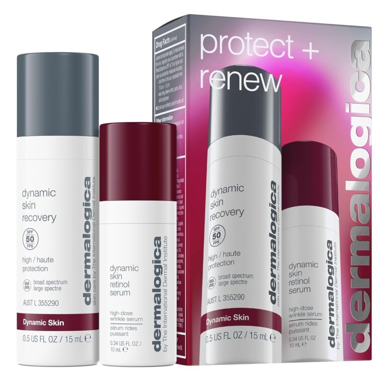 Dermalogica Protect + Renew  Face Moisturizer with SPF and Retinol Serum Duo Set, Travel Skincare Set
